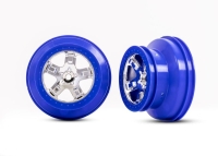 Traxxas - Felge SCT Chrom Beadlock-Style blau 3.0/2.2 (2) 4WD v/h 2WD (TRX5868A)
