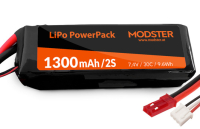 Modster - LiPo Pack 2S 7,4V 1300 mAh 30C (JST) Modster -...