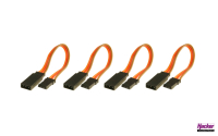 iRC-Electronic Servoverlängerungskabel 3 x 0,25mm² JR, flach - 10cm - 4 Stück (4250320272120)
