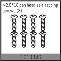 Absima - M2.6*10 pan head selt-tapping screws (8 Pcs.) (1610046)