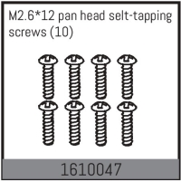 Absima - M2.6*12 pan head selt-tapping screws (10 Pcs.) (1610047)