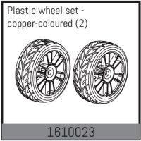 Absima - Plastic wheel set - copper-coloured (2 Pcs.) (1610023)