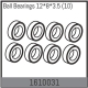 Absima - Ball Bearings 12*8*3.5 (10 Pcs.) (1610031)