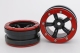 Metasafil - Beadlock Wheels PT-Safari Schwarz/Rot 1.9 (2 St.)&nbsp; (MT0010BR)