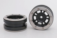 Metasafil - Beadlock Wheels PT- Distractor Schwarz/Silber 1.9 (2 St.)  (MT0040BS)