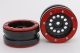 Metasafil - Beadlock Wheels PT-Bullet Schwarz/Rot 1.9 (2 St.)&nbsp; (MT0020BR)