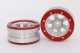 Metasafil - Beadlock Wheels PT- Claw Silber/Rot 1.9 (2 St.)&nbsp; (MT0060SR)