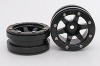 Metasafil - Beadlock Wheels PT- Wave Schwarz/Schwarz 1.9 (2 St.)  (MT0070BB)