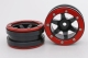 Metasafil - Beadlock Wheels PT- Wave Schwarz/Rot 1.9 (2 St.)&nbsp; (MT0070BR)