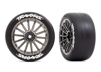 Traxxas - Reifen auf Felge Multi-Speichen schwarz chrome Felge 2.0 + S (TRX9375R)