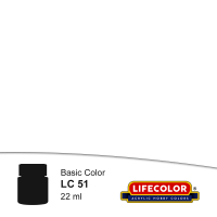 Krick - Glänzend Weiß 22 ml   Lifecolor Acryl Farbe (LC51)
