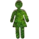 3D Print Lab - Toilet sign woman made of bioplastic and real Iceland moss