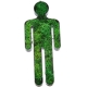 3D Print Lab - Toilet sign man made of bioplastic and real Iceland moss