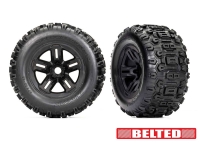 Traxxas - Reifen auf Felge schwarz mit Sledhammer belted (TRX9573)