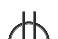 Kabel dreiadrig schwarz/grau flach 0,33mm² 22AWG - 1m