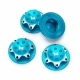 Hobbytech - Radmuttern extra leicht 1mm Alu - blau