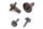 Hobbytech - CRX Metal Axle Gear set, 2+2 Pcs.