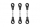 OMP - M4 Set Gestänge des Hauptrotors