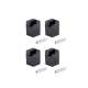 Hobbytech - Plastics wheel hub hex + pins, 4+4 Pcs.