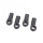 Hobbytech - Steering 4 mm rod end, 4 Pcs.