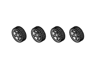 Turbo Racing - C75 Spare wheels 4pcs