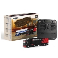 Turbo Racing - 1/76 C50 RC-Semi-Truck mit Anhänger RTR (schwarz)