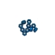 Ultimate Racing - M3 Alu Nylon Lock Nuts Blue, 10 Pcs.