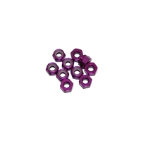 Ultimate Racing - M3 Alu Nylon Lock Nuts Purple, 10 Pcs.