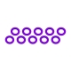 Ultimate Racing - Aluminium Shim, 3x6x0,5mm, Purple, 10 Pcs.