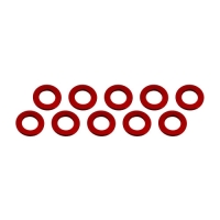 Ultimate Racing - Aluminium Shim, 3x6x0,5mm, Red, 10 Pcs.