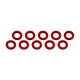 Ultimate Racing - Aluminium Shim, 3x6x0,5mm, Red, 10 Pcs.