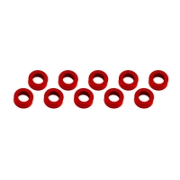 Ultimate Racing - Aluminium Shim, 3x6x2,0mm, Red, 10 Pcs.