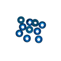 Ultimate Racing - 4mm Alu Washer Blue, 10 Pcs.