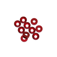 Ultimate Racing - 4mm Alu Washer Red, 10 Pcs.