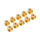 Ultimate Racing - M4/4mm Alu Flanged Nylon Nut Gold, 10 Pcs.