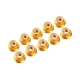 Ultimate Racing - M4/4mm Alu Flanged Nylon Nut Gold, 10 Pcs.