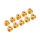 Ultimate Racing - M4/4mm Alu Flanged Nylon Nut Gold, 10 Pcs.