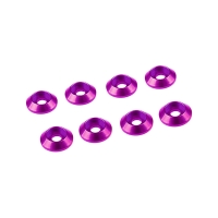 Ultimate Racing - 3mm Aluminium Cap Head Washer Pink, 8 Pcs.