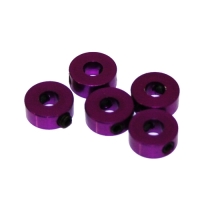 Ultimate Racing - 4mm Alu Stoppers Purple, 5 Pcs.