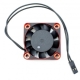 Ultimate Racing - Ultra High Speed Cooling Fan TF-40 w/BEC connector - 40mm - Color Black - Red