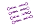 Ultimate Racing - Body Clips 1/10 L and R Purple, 4+4 Pcs.