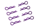 Ultimate Racing - Body Clips 1/8 L and R Purple, 4+4 Pcs.