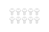 Turbo Racing - M1.7 x 3 mm screws 10PCS (TB-760214)