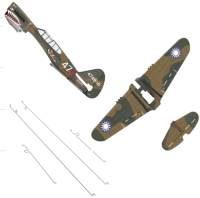 MODSTER MDX P-40 Warhawk: Rumpf+Tragfläche+Höhenleitwerk+Anlenkungsdrähte (MD11510)