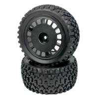 Absima - 1:10 Buggy Räderset "Mini Block" hinten schwarz (2 St.) (2500057)