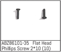 Absima - Flat Head Phillips Screw 2*10 - Mini AMT (10 St.) (ABZ86101-35)