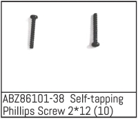 Absima - Self-tapping Phillips Screw 2*12 - Mini AMT (10 St.) (ABZ86101-38)