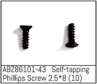 Absima - Self-tapping Phillips Screw 2.5*8 - Mini AMT (10 St.) (ABZ86101-43)
