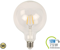 V-TAC - E27 LED Globe 10W Filament G125 Warmweiß (V4422)