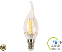 V-TAC - E14 LED Kerze 4W Filament geschwungen Warmweiß (V4302)